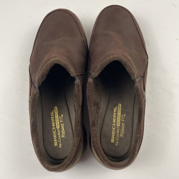 Skechers Easy Going Mule Clog Shoes Women's 8 Latte Fleece Lined Comfort Slip On - Picture 6 of 10